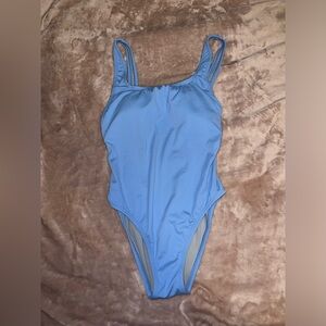 Speedo one piece swimsuit, light blue, size 8